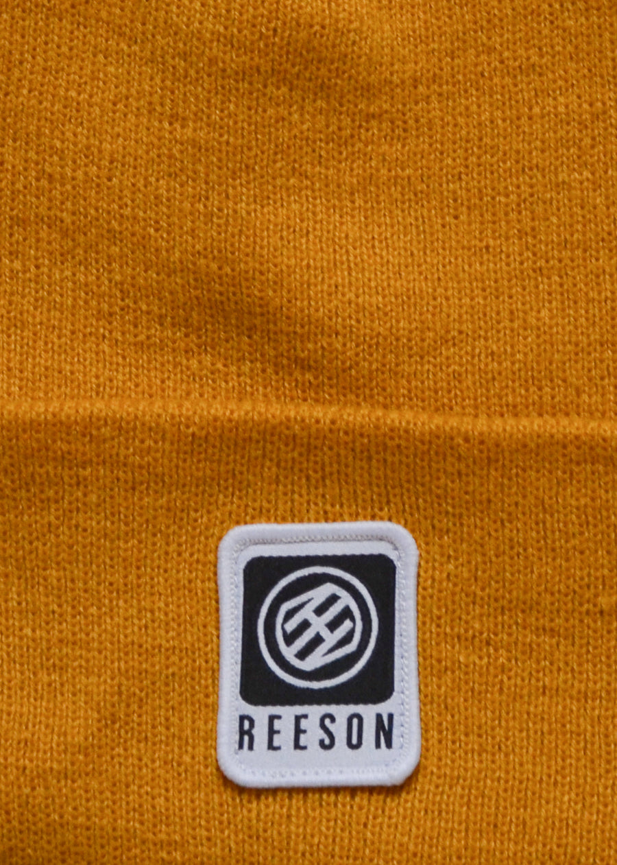 Reeson original logo patch Beanie senape